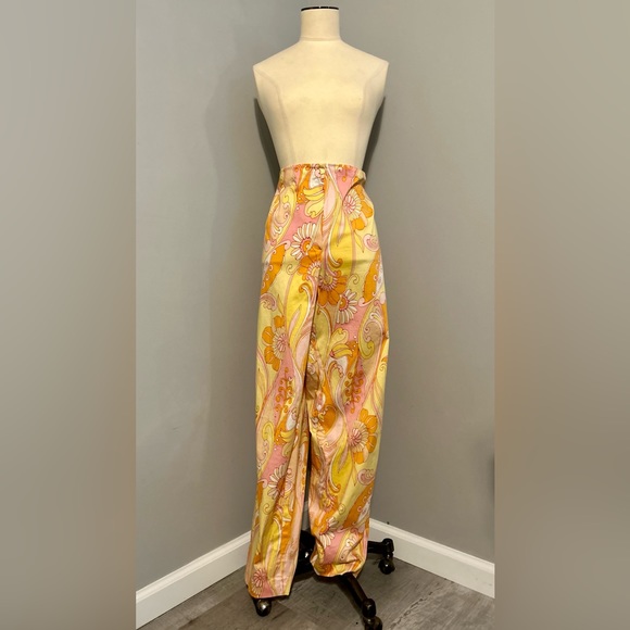 Talbots Pants - Talbot’s pink, orange, yellow, & white pattern pants size 12